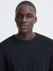 Blend Blue Baron Rib Crew Neck Jumper - Image 4 of 8