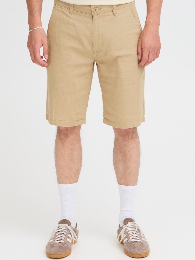 Blend Natural Morgan Linen Shorts - Image 1 of 8 Blend Natural Morgan Linen Shorts - Image 1 of 8