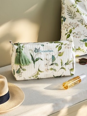 Sophie Allport White Grandma Wild Floral Cotton Wash Bag - Image 1 of 2