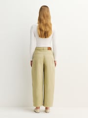Free People Green Laydown Chino Trousers - Image 2 of 7