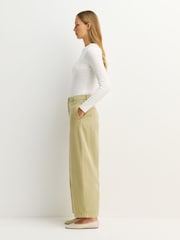 Free People Green Laydown Chino Trousers - Image 3 of 7