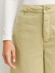 Free People Green Laydown Chino Trousers - Image 5 of 7