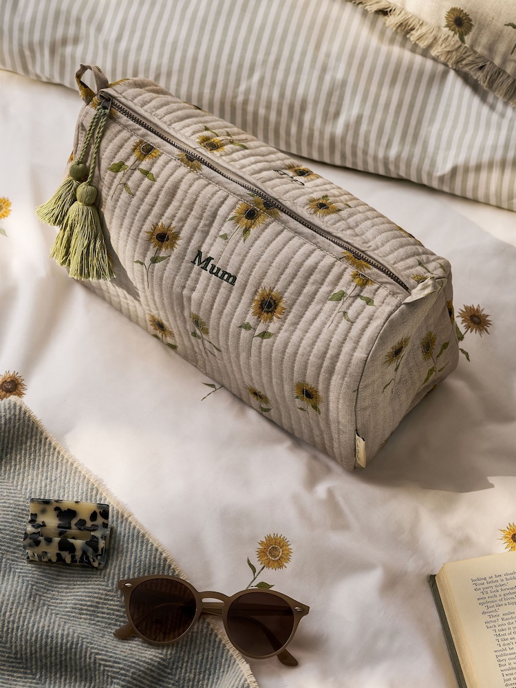 Sophie Allport Natural Mum Sunflower Wash Bag - Image 1 of 2