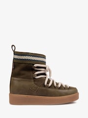 Penelope Chilvers Khaki Green Cosmos Suede Winter Boots - Image 1 of 3