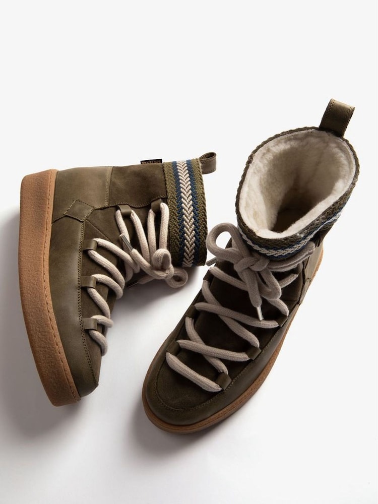 Penelope Chilvers Khaki Green Cosmos Suede Winter Boots - Image 3 of 3