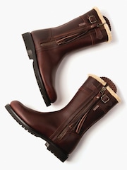 Penelope Chilvers Brown Tassle Detail Leather Lined Mid Calf Boots - Image 3 of 3