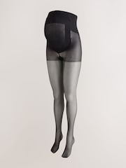 Black 20 Denier Matt Finish Sheer Maternity Tights - Image 1 of 4