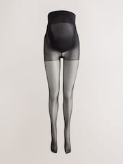 Black 20 Denier Matt Finish Sheer Maternity Tights - Image 2 of 4