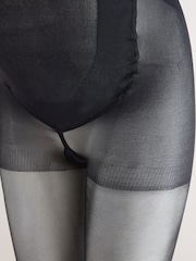 Black 20 Denier Matt Finish Sheer Maternity Tights - Image 3 of 4