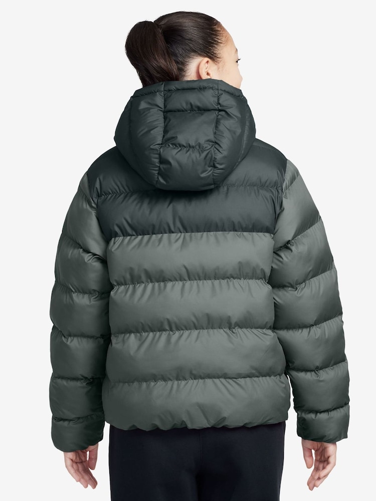 Nike Camo Green Colour Block Puffer Jacket - Image 2 of 3 Nike Camo Green Colour Block Puffer Jacket - Image 2 of 3