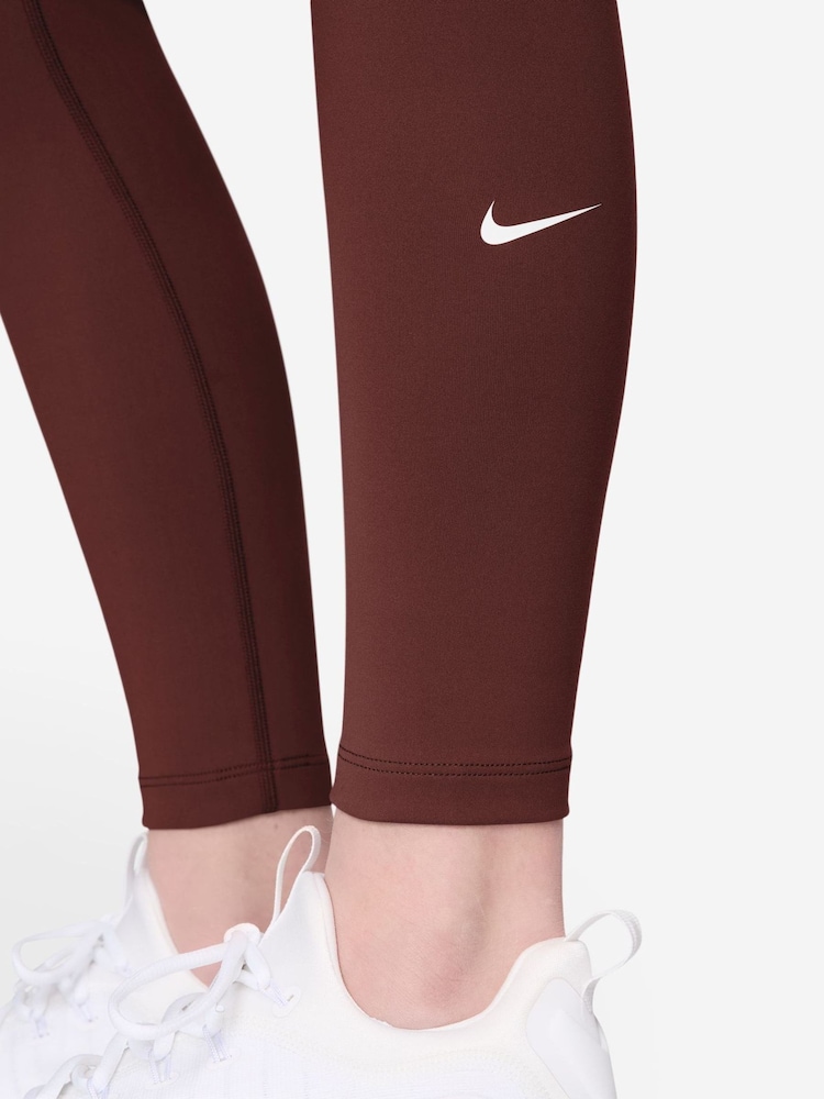 Nike Mystic Date Brown Dri-FIT One Leggings - Image 3 of 3
