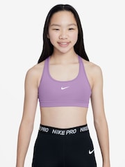 Nike Violet Purple Dri-FIT Swoosh Support Bra - Image 1 of 3