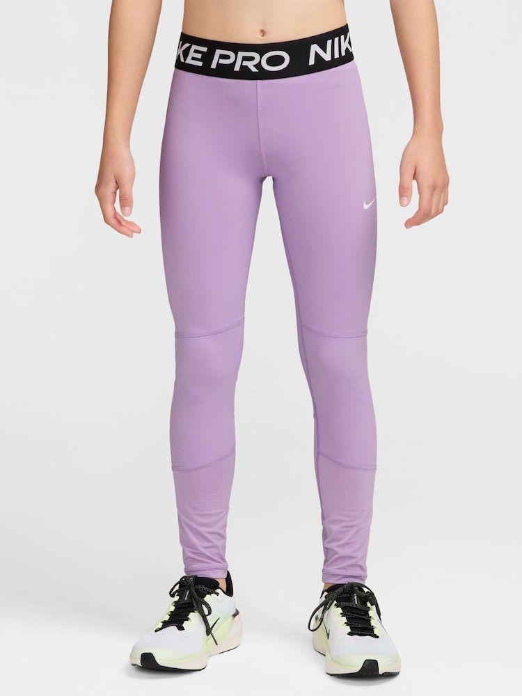 Nike Violet Purple Pro Mid-Rise Leggings - Image 1 of 3