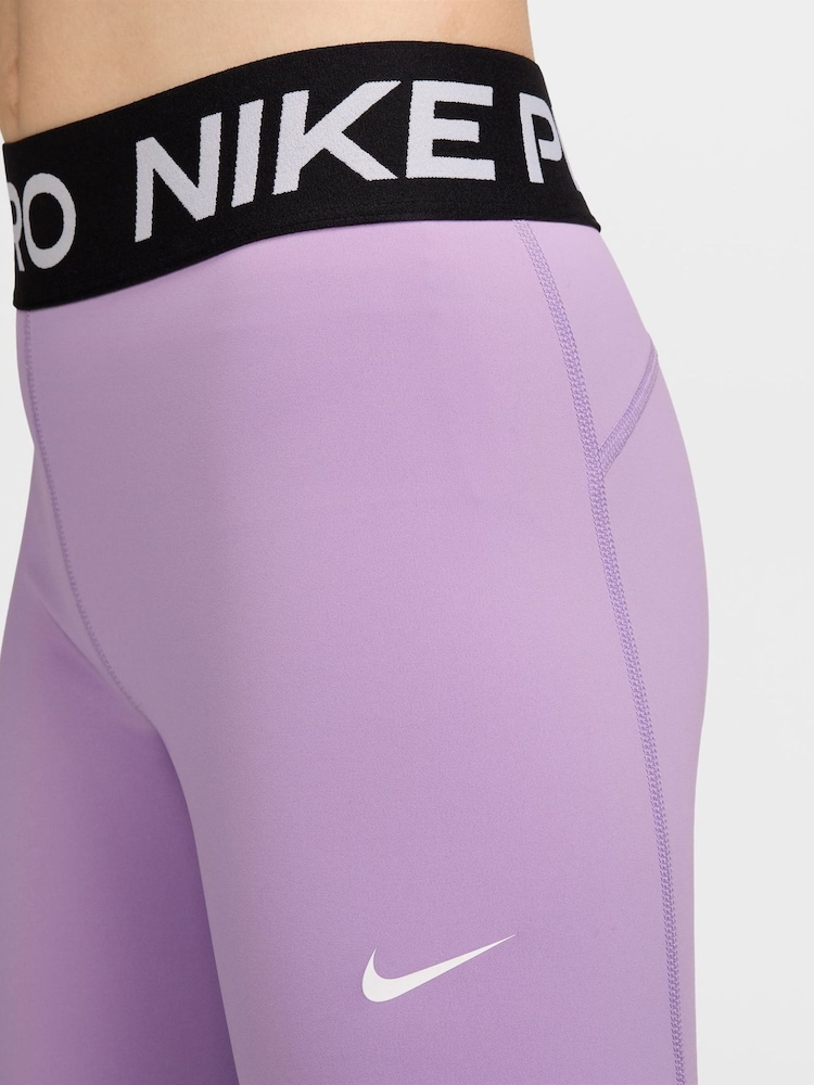 Nike Violet Purple Pro Mid-Rise Leggings - Image 3 of 3
