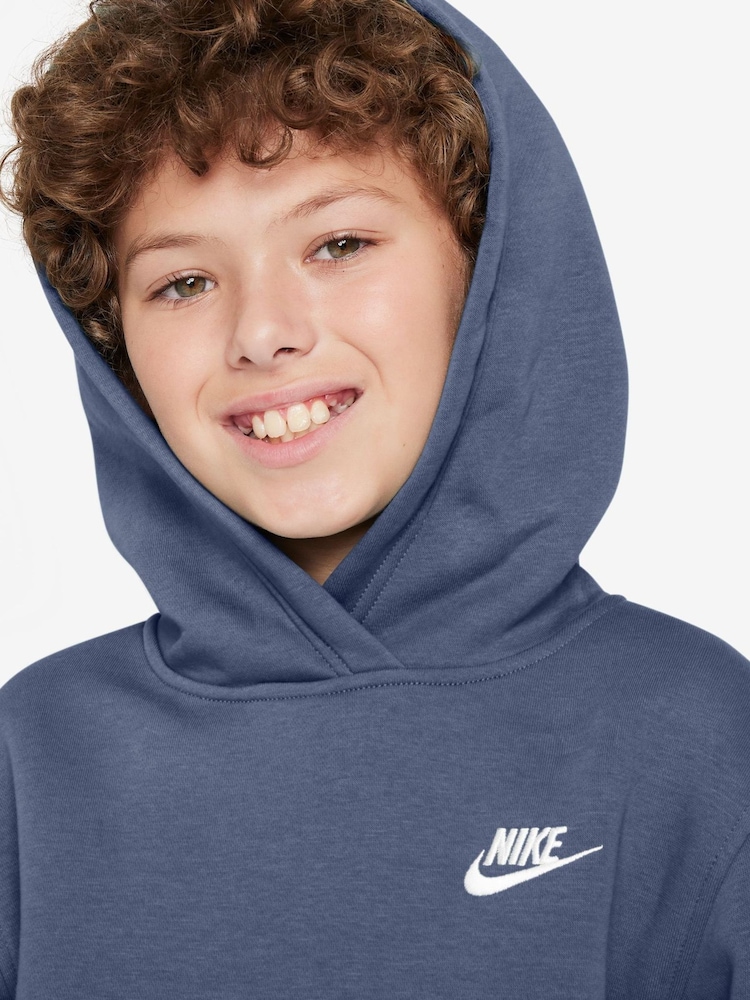 Nike Diffused Blue Club Fleece Pullover Hoodie - Image 3 of 3