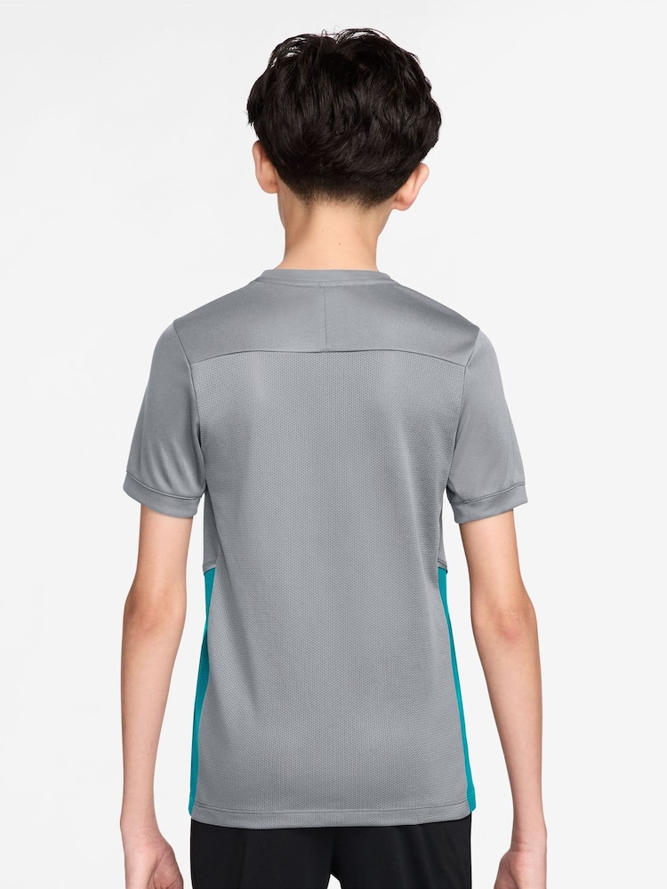 Nike Wolf Grey Academy 25 Dri-FIT Football T-Shirt - Image 2 of 3 Nike Wolf Grey Academy 25 Dri-FIT Football T-Shirt - Image 2 of 3