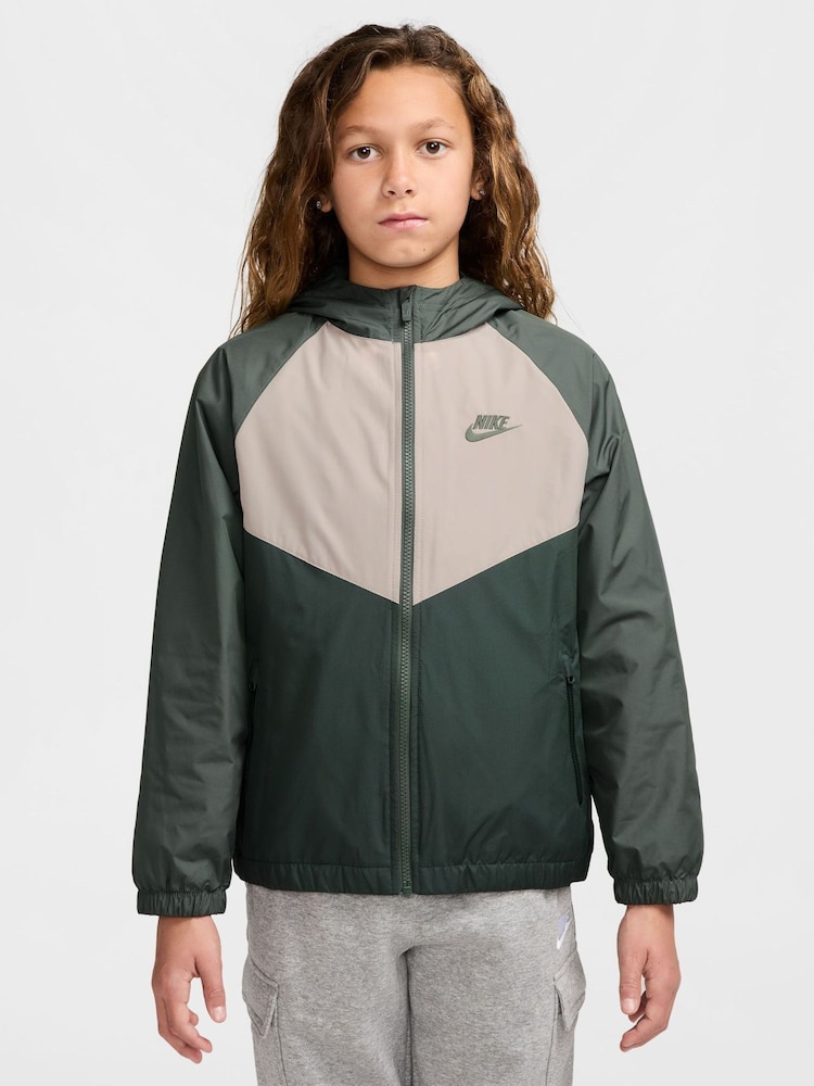 Nike Camo Green Sportswear Windrunner Hooded Repel Jacket - Image 1 of 3
