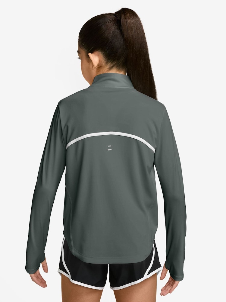 Nike Camo Green Tempo Dri-FIT Long-Sleeve Half-Zip Top - Image 2 of 4
