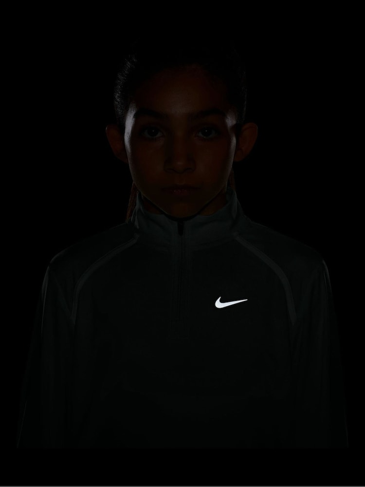 Nike Camo Green Tempo Dri-FIT Long-Sleeve Half-Zip Top - Image 4 of 4