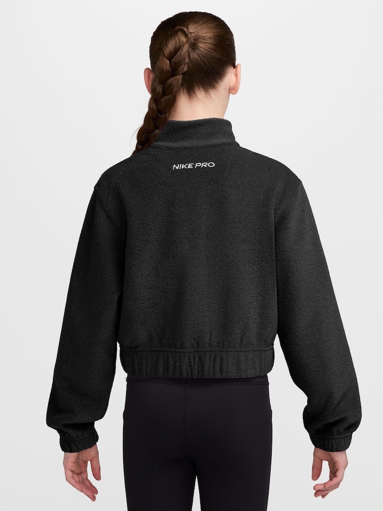 Черный - Флисовая куртка на молнии Nike Pro Therma-FIT - Изображение 2 3