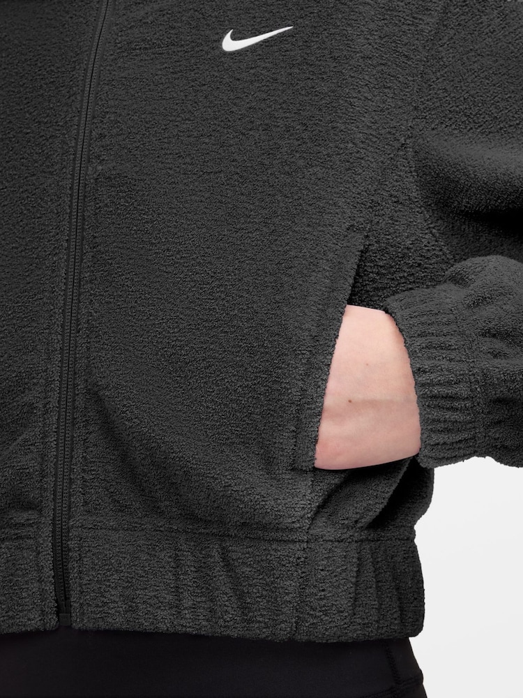 Черный - Флисовая куртка на молнии Nike Pro Therma-FIT - Изображение 3 3