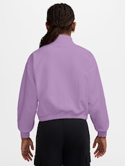Nike Violet Purple Sportswear Fleece Long-Sleeve Jacket - Image 2 of 3
