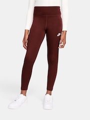Nike Mystic Date Brown High Waisted Leggings - Image 1 of 3