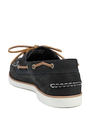 Jones Bootmaker Navy Patrizia Leather Boat Shoes - Image 3 of 5