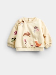 JoJo Maman Bébé Cream Woodland Sweatshirt & Leggings Set - Image 2 of 6