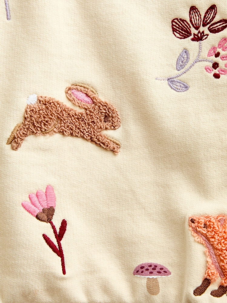 JoJo Maman Bébé Cream Woodland Sweatshirt & Leggings Set - Image 6 of 6 JoJo Maman Bébé Cream Woodland Sweatshirt & Leggings Set - Image 6 of 6