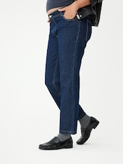 Indigo Dark Blue Under-Bump Straight Leg Maternity Jeans - Image 2 of 4