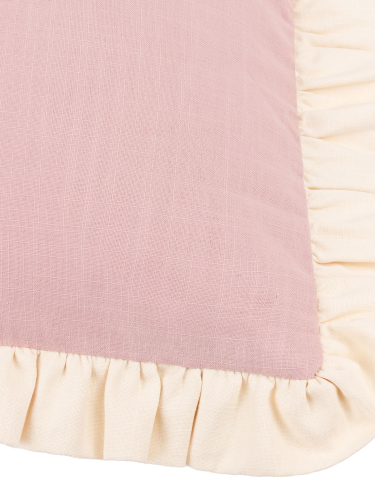 Wylder Petal/Vintage Cream Effie Cotton Ruffle Fibre Filled Cushion - Image 4 of 4 Wylder Petal/Vintage Cream Effie Cotton Ruffle Fibre Filled Cushion - Image 4 of 4