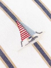 Wylder Ecru Abersoch Regatta Feather Filled Cushion - Image 6 of 6