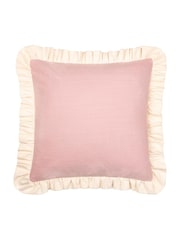 Wylder Petal/Vintage Cream Effie Cotton Ruffle Feather Filled Cushion - Image 2 of 4