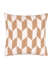 Furn Living In Neutral Olsen Geometric Feather Filled Cushion - Image 3 of 5