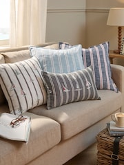 Wylder Navy Abersoch Regatta Feather Filled Cushion - Image 2 of 6