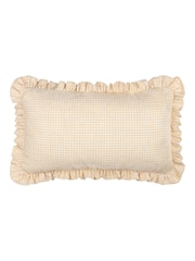 Furn Les Petite Fleurs Gingham Ruffle Fibre Filled Cushion - Image 3 of 6