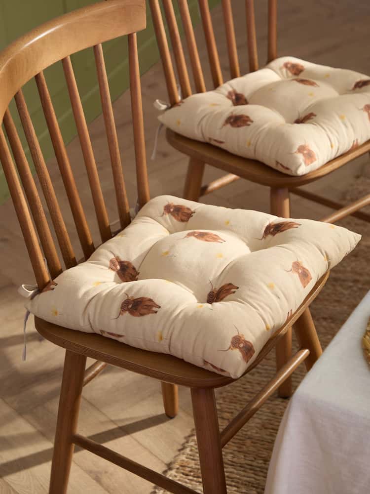 Wylder 2 Pack Natural Ramble Highland Cow Seat Pads - Image 1 of 3 Wylder 2 Pack Natural Ramble Highland Cow Seat Pads - Image 1 of 3