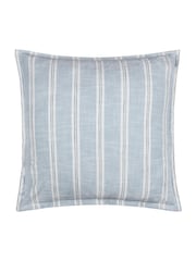 Wylder Sail Blue Abersoch Stripe Cotton Fibre Filled Cushion - Image 2 of 5