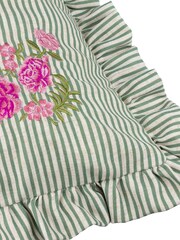 Wylder Sage Martha Embroidered Ruffle Cushion - Image 6 of 6