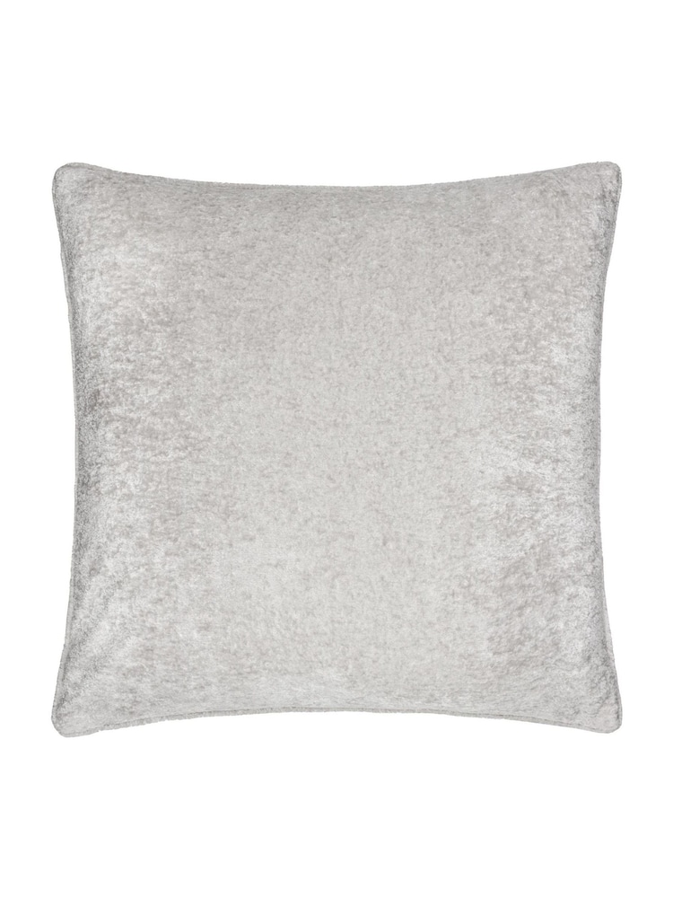 Paoletti Silver Lustre Velvet Feather Filled Cushion - Image 2 of 5