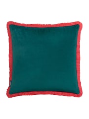 Furn Teal Les Animaux Croc Monsieur Tufted Fibre Filled Cushion - Image 5 of 6