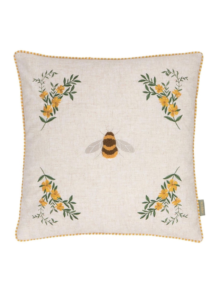 Wylder Natural Ramble Bee Tufted Feather Filled Cushion - Image 2 of 6