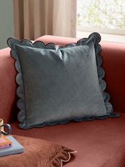 Furn Les Petite Fleurs Gingham Ruffle Feather Filled Cushion - Image 1 of 6