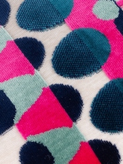 Furn Multicoloured Metro Abstract Velvet Jacquard Fibre Filled Cushion - Image 5 of 6