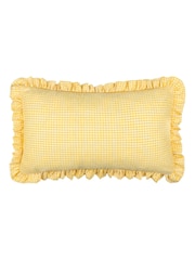 Furn Les Petite Fleurs Gingham Ruffle Fibre Filled Cushion - Image 3 of 6