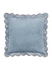 Furn Lil Scallop Velvet Fibre Filled Cushion - Image 2 of 6