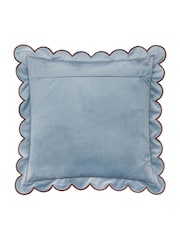 Furn Lil Scallop Velvet Fibre Filled Cushion - Image 3 of 6
