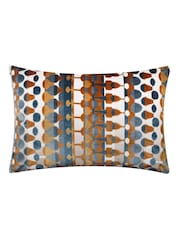 Furn Ginger Metro Abstract Velvet Jacquard Fibre Filled Cushion - Image 2 of 6