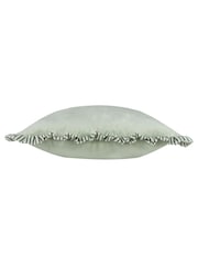 Wylder Sage Solene Ruffle Matte Velvet Fibre Filled Cushion - Image 3 of 5